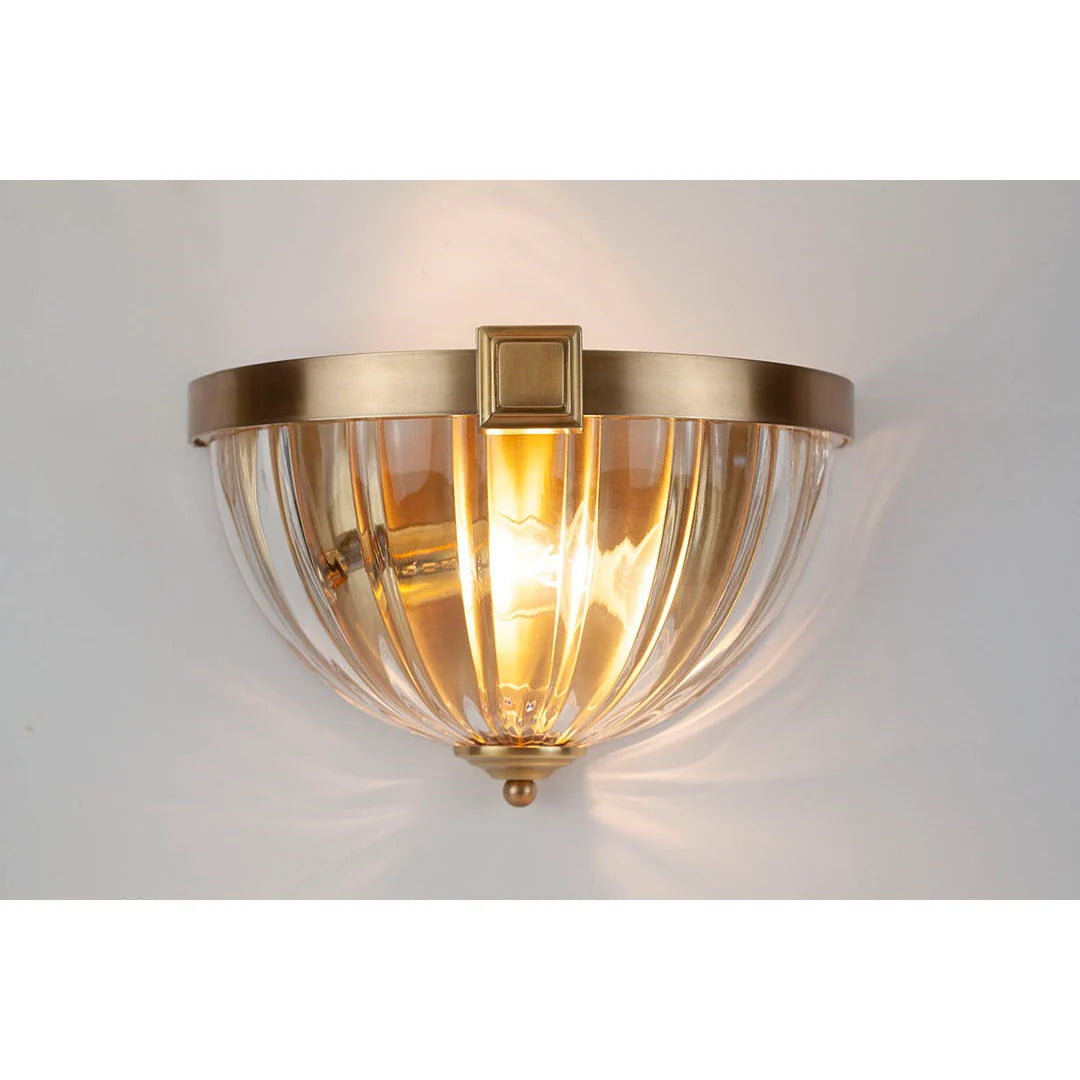 Belzoni Wall, Brushed Brass, Square Tiered