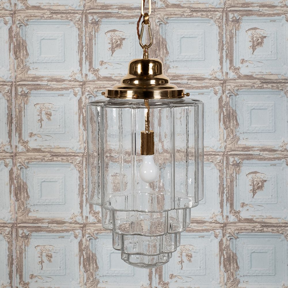 SOHO Lighting - Glasshouse Polished Brass Clear Pendant Light