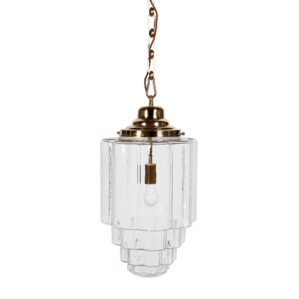 SOHO Lighting - Glasshouse Polished Brass Clear Pendant Light