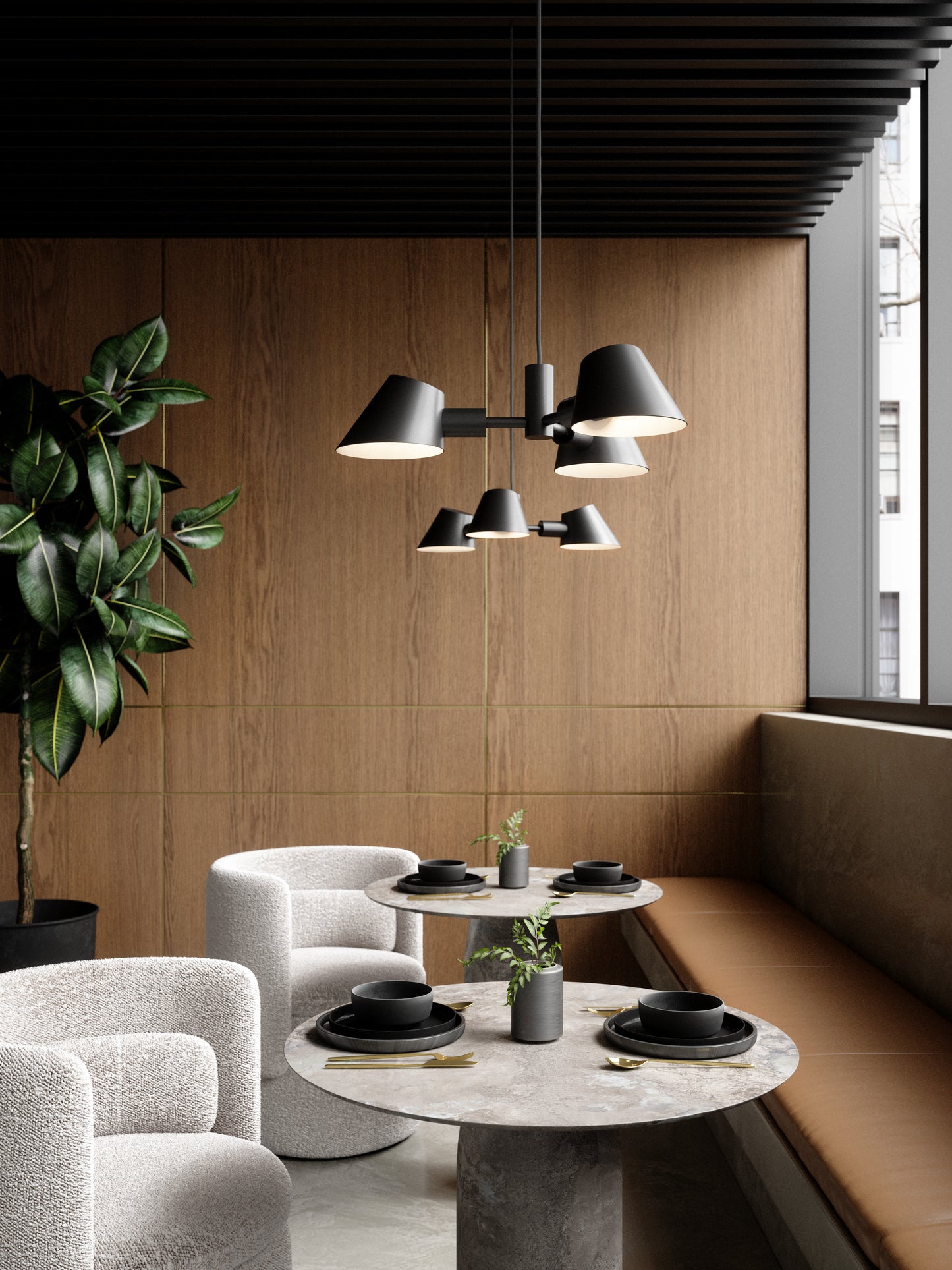Nordlux DFTP STAY - Black - 3 Spot Pendant Light 2120703003