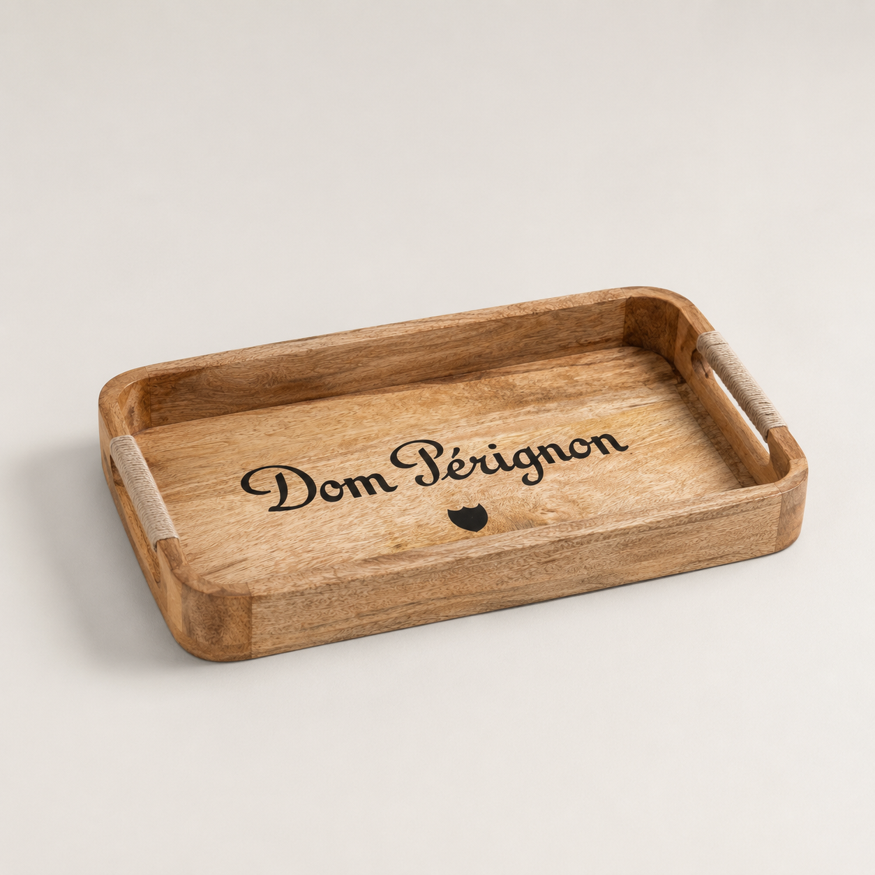 Dom Pérignon Wooden Serving Tray Set | Champagne Butler Trays