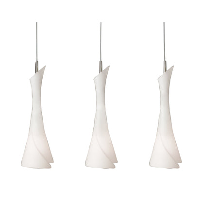 Zack Pendant Trio Light E27 in Satin Nickel Finish