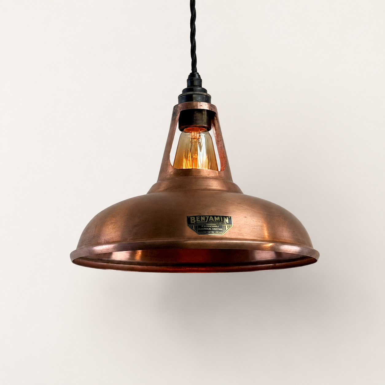 Cawston Antique Copper Coolicon Lampshade Pendant Light - 11 Inch
