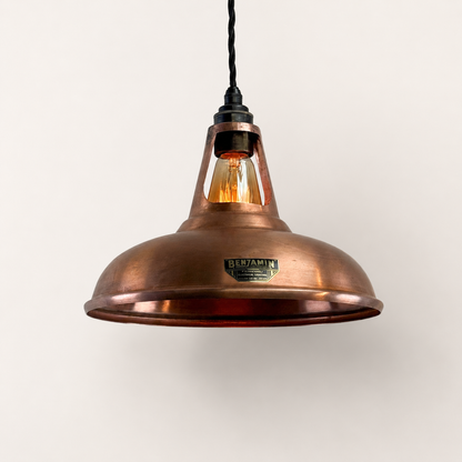 Cawston Antique Copper Coolicon Lampshade Pendant Light - 11 Inch
