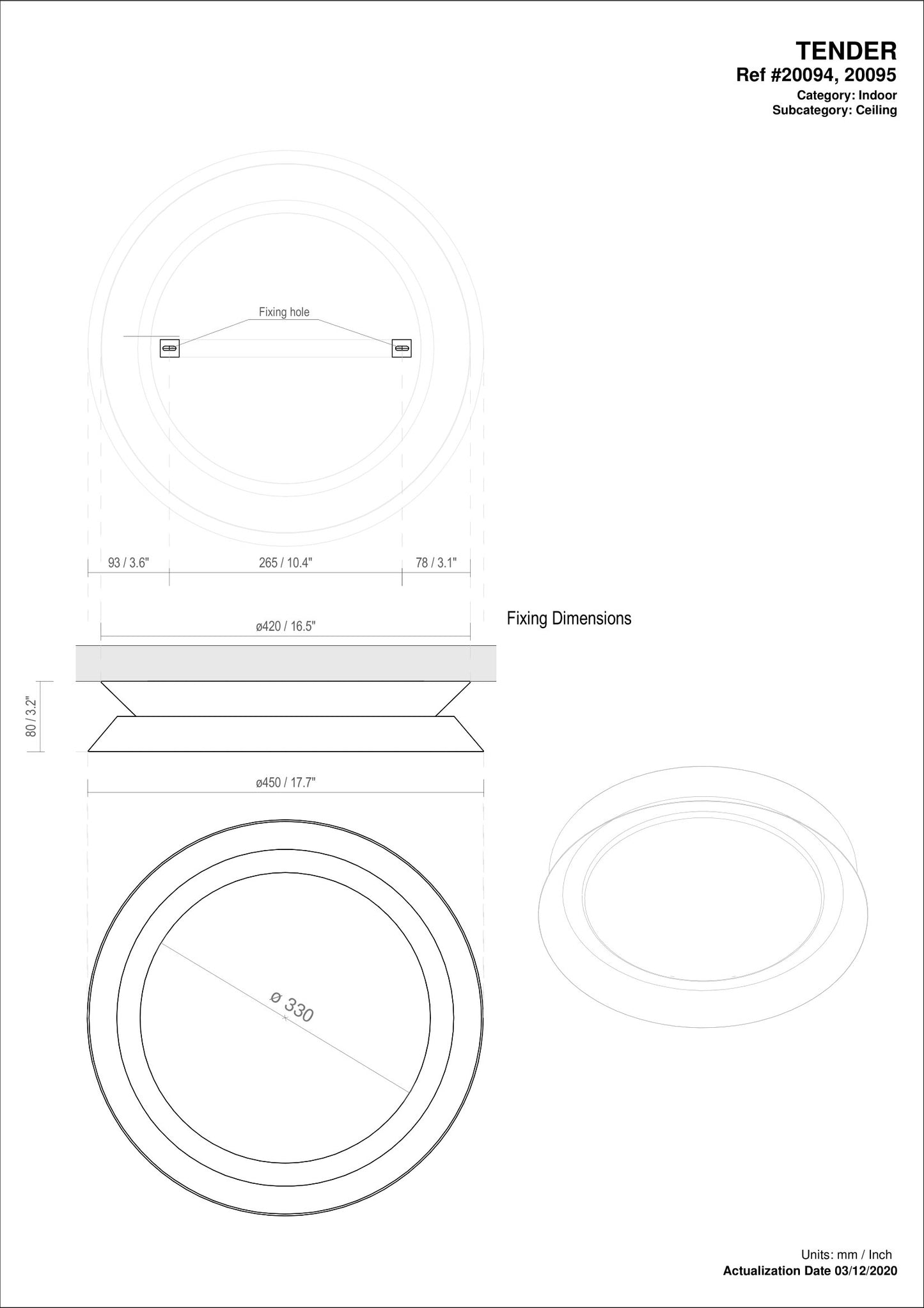 FARO_Barcelona - TENDER White ceiling lamp - 20095