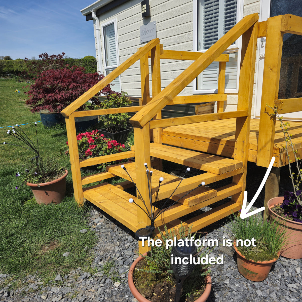 Outdoor Stairs Kit For Caravan and Lodges / Outdoor Wooden Stairs