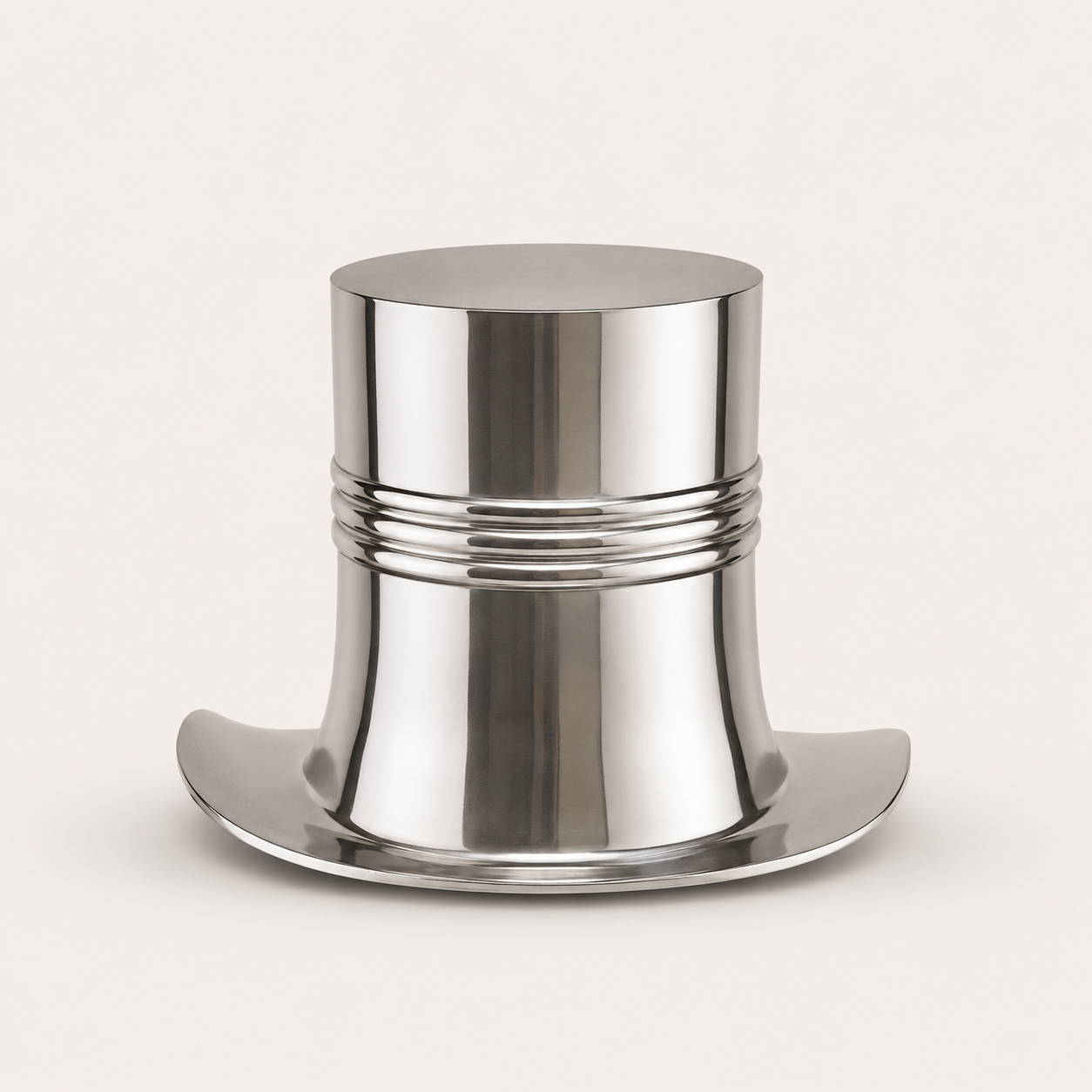 XL Top Hat Champagne Ice Bucket | Solid Cast Nickel Plated Wine Cooler