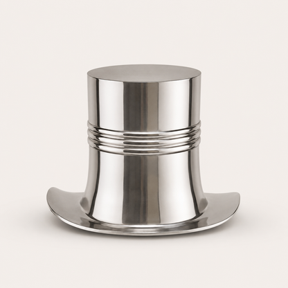 XL Top Hat Champagne Ice Bucket | Solid Cast Nickel Plated Wine Cooler