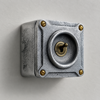 Single Gang Cast Aluminium Conduit Toggle Light Switch | 2 Way 10A