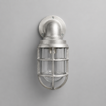 Beachamwell Raw Cast Swan Neck Wall Light - IP65