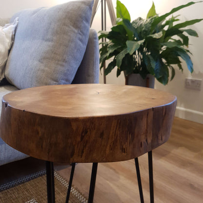 Ash Wood Round Chunky Coffee Table