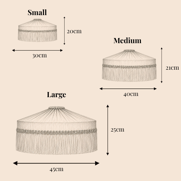 The Peggy Silk Fringed Lampshade - Brown