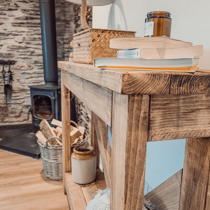 Cera Console Table With V Back