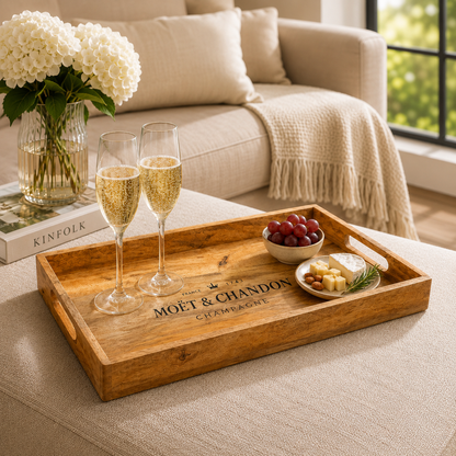 Moët & Chandon Wooden Serving Tray Set