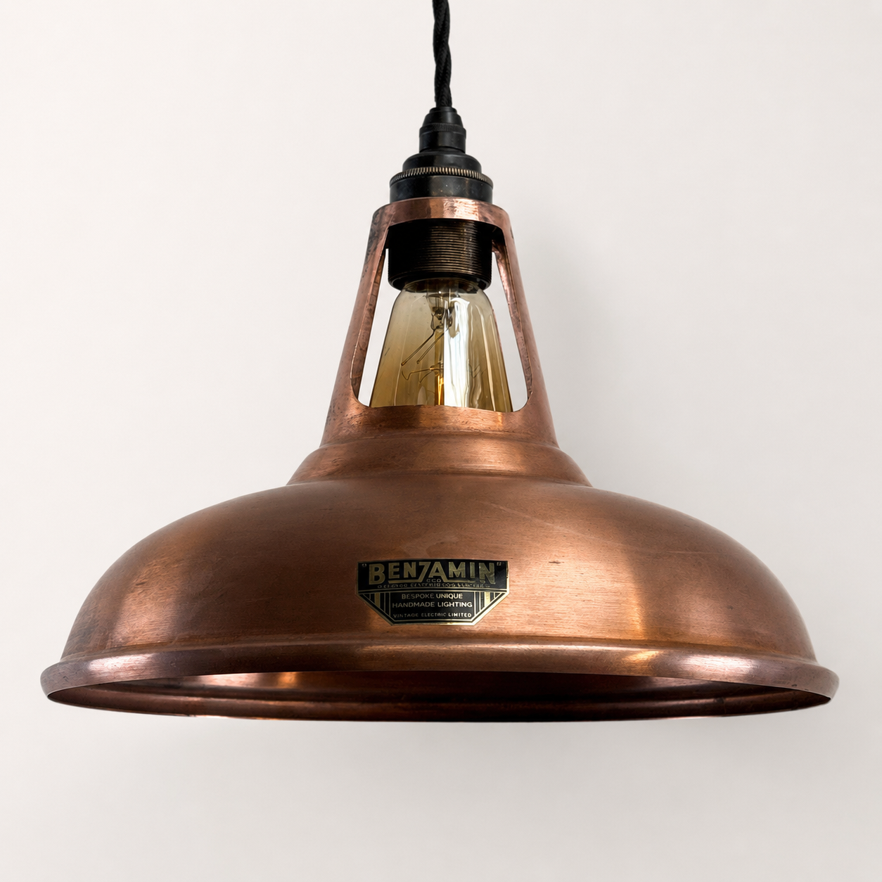 Cawston Antique Copper Coolicon Lampshade Pendant Light - 11 Inch
