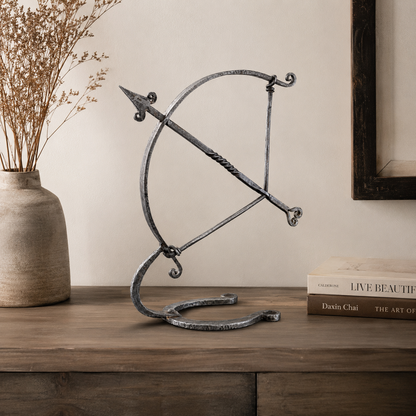 Wrought Iron Archer Sculpture | Heritage Bow & Arrow Ornament