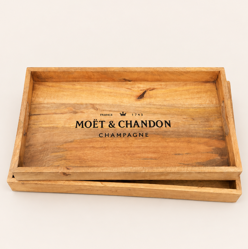 Moët & Chandon Wooden Serving Tray Set