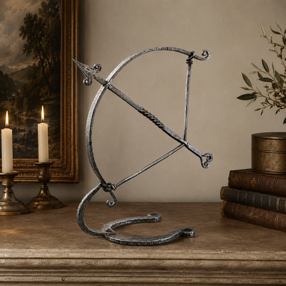 Wrought Iron Archer Sculpture | Heritage Bow & Arrow Ornament