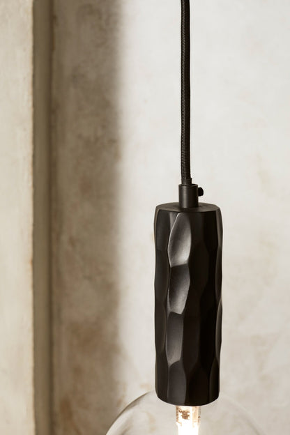 Alex Price - Kyoto pendant light black with clear glass - KYOTO-PL-BK-C