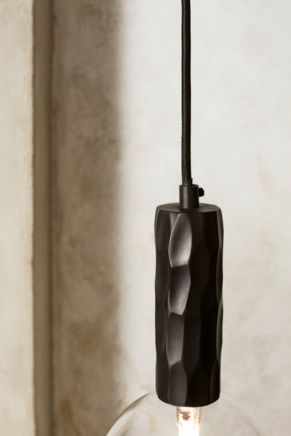 Alex Price - Kyoto 3 drop pendant light black with smoked glass - KYOTO-3PL-BK-S