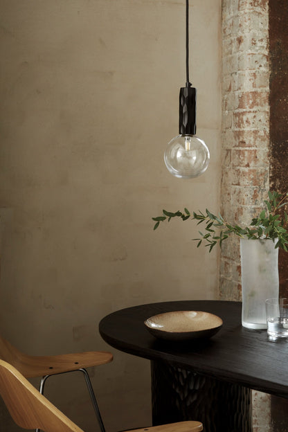 Alex Price - Kyoto pendant light black with clear glass - KYOTO-PL-BK-C