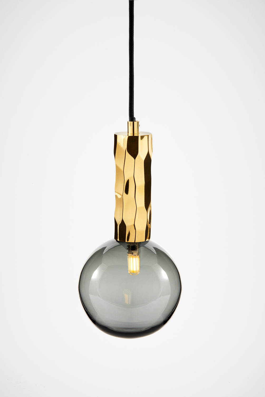 Alex Price - Kyoto pendant light brass with smoked glass - KYOTO-PL-BS-S