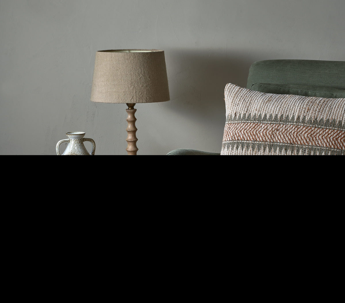 Abe Deconstructed Linen Armchair - Olive