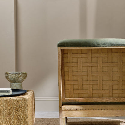 Abe Deconstructed Linen Armchair - Olive