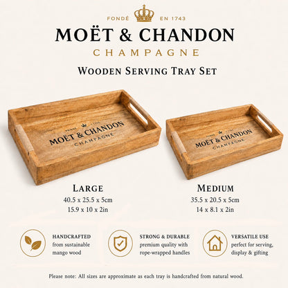 Wooden Serving Trays Moët & Chandon Champagne Serving Tray