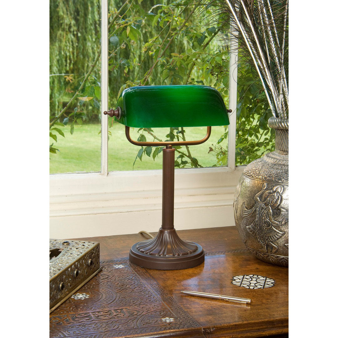 Kansa lighting - Bank Table Lamp In Green Opal - BANK93