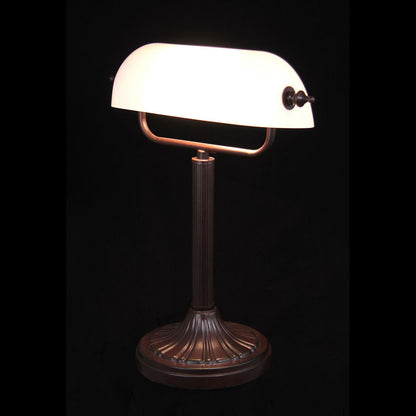 Kansa Lighting - Bank Table Lamp In White Opal - BANK94