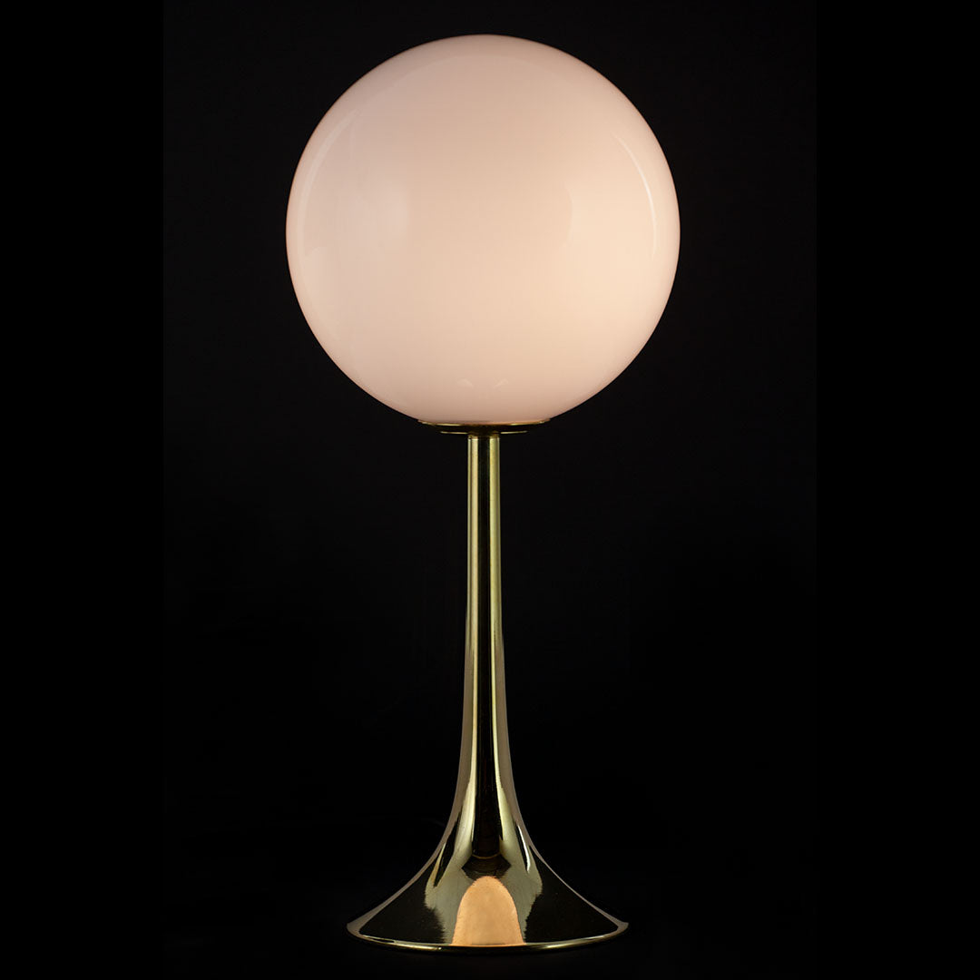 Kansa Lighting -Brigitte Fluted Table Lamp Medium Polished Brass - BRIG83