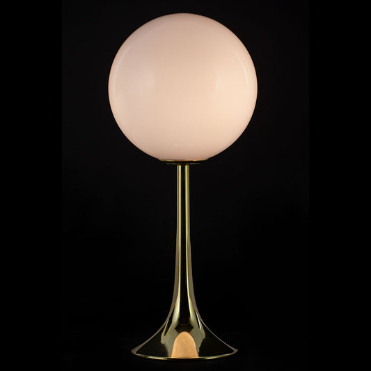 Kansa Lighting -Brigitte Fluted Table Lamp Medium Polished Brass - BRIG83