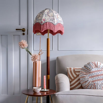 William Morris Golden Lily Fringed Lampshade - Dove