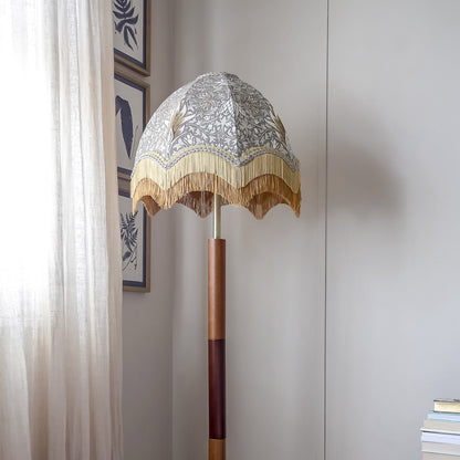 William Morris Snakeshead Fringed Lampshade