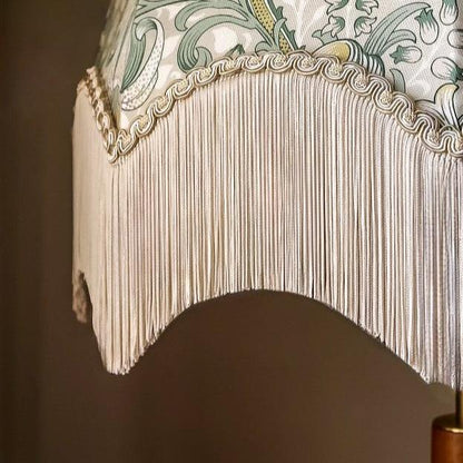 William Morris Golden Lily Fringed Lampshade - Linen