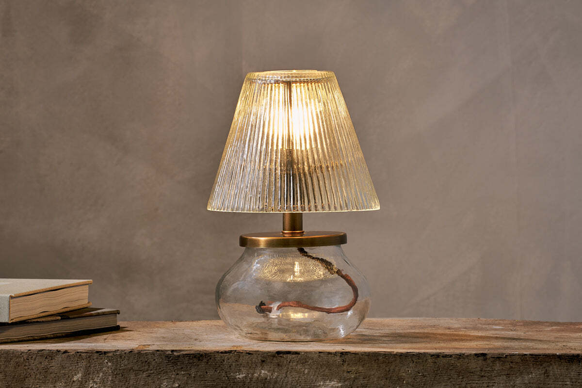 Dimalai Recycled Glass Table Lamp Base - Clear
