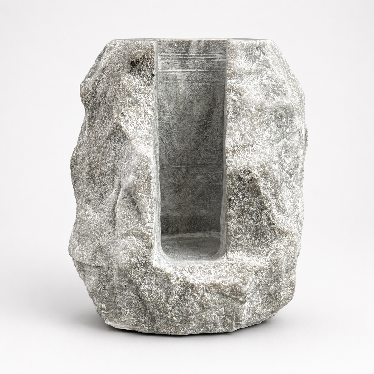 Solid Marble Wine Bottle Holder | Handcrafted Stone Wine Cooler