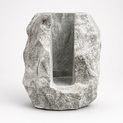 Solid Marble Wine Bottle Holder | Handcrafted Stone Wine Cooler