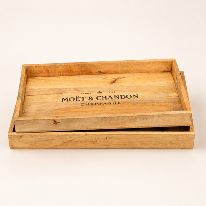 Moët & Chandon Wooden Serving Tray Set