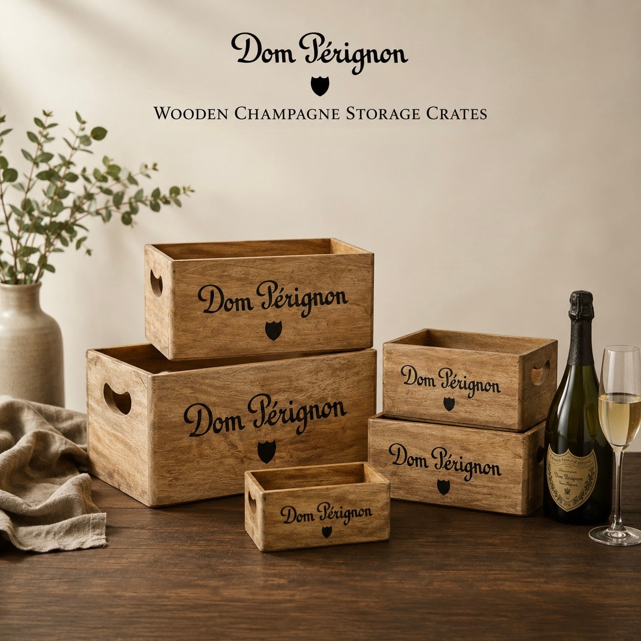 Dom Pérignon Wooden Champagne Storage Crates