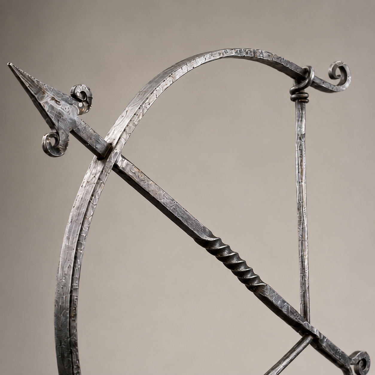 Wrought Iron Archer Sculpture | Heritage Bow & Arrow Ornament