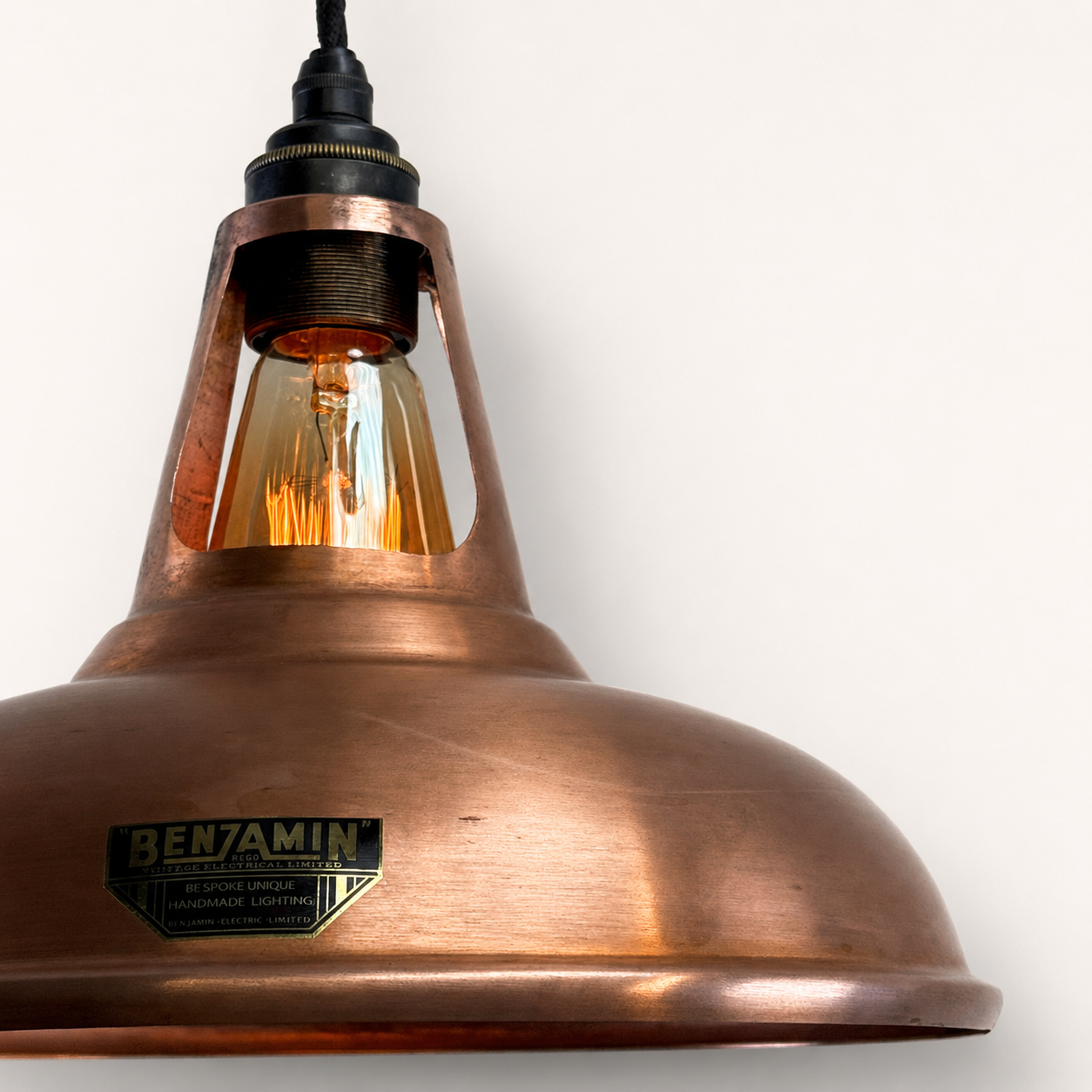 Cawston Antique Copper Coolicon Lampshade Pendant Light - 11 Inch