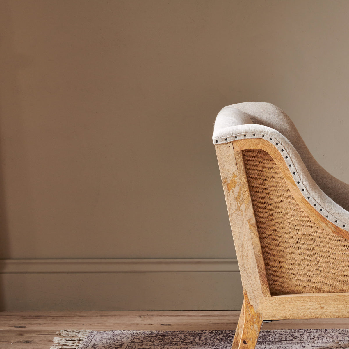 Elbu Deconstructed Linen Armchair - Stone