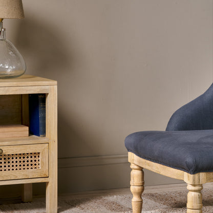 Elbu Deconstructed Linen Armchair - Charcoal