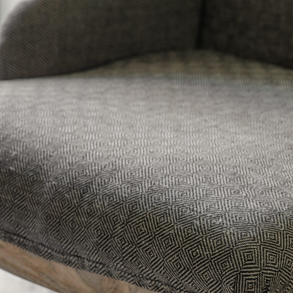 Elbu Deconstructed Jacquard Weave Armchair - Charcoal