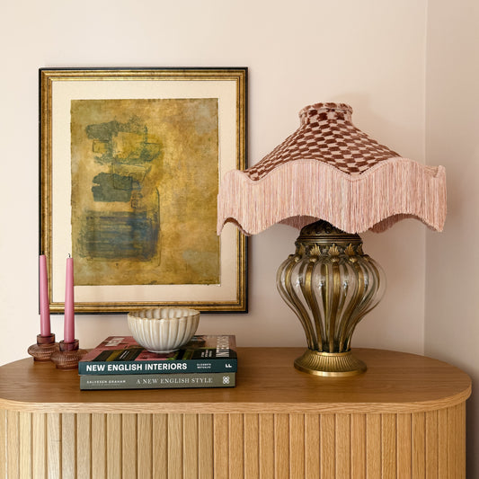 The Daisy Velvet Lampshade – Dusty Pink