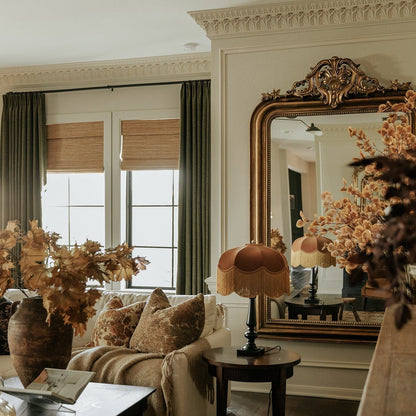 The Emmy Fringed Lampshade - golden fringe
