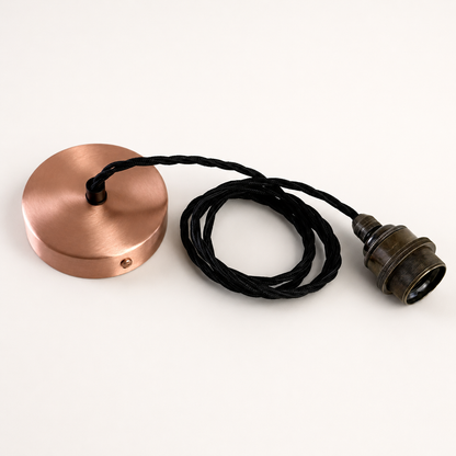 Cawston Antique Copper Coolicon Lampshade Pendant Light - 11 Inch