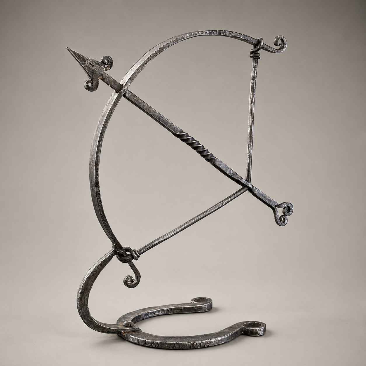 Wrought Iron Archer Sculpture | Heritage Bow & Arrow Ornament